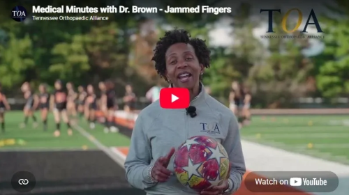 YouTube Thumbnail Image of Dr. Brown's Medical Minute Jammed Fingers Video
