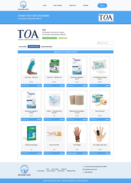 screenshot of The Recovery Shop